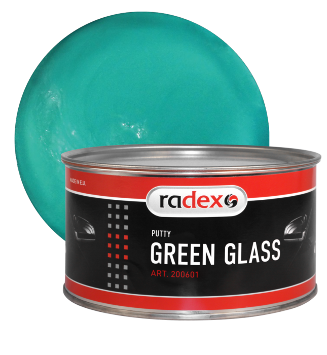 GREEN GLASS ŠPAKTELE AR STIKLŠĶIEDRU